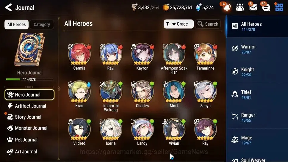 Epic Seven Accounts GLOBAL Unverif|7 ML(Belian,Monar Sword Iseria,NM L image 7