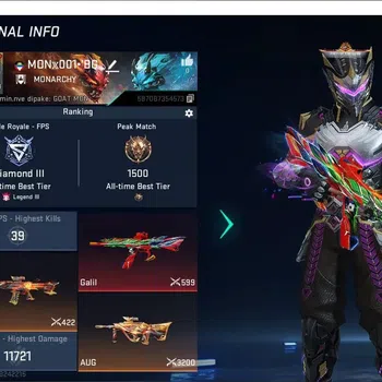Blood Strike Accounts Collab Skin Asia|Eternal Deagle-Scorpius|6 Collab Guns(7DS/TR/OPM)|2 Limited Guns:Origin-12,AR97|2