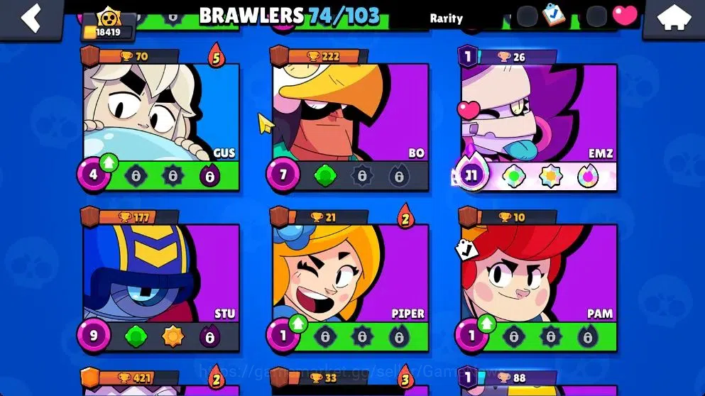 Brawl Stars Accounts 18419 Trophy|74 Brawlers 15 Max|14k Bling|1 HyperC image 11