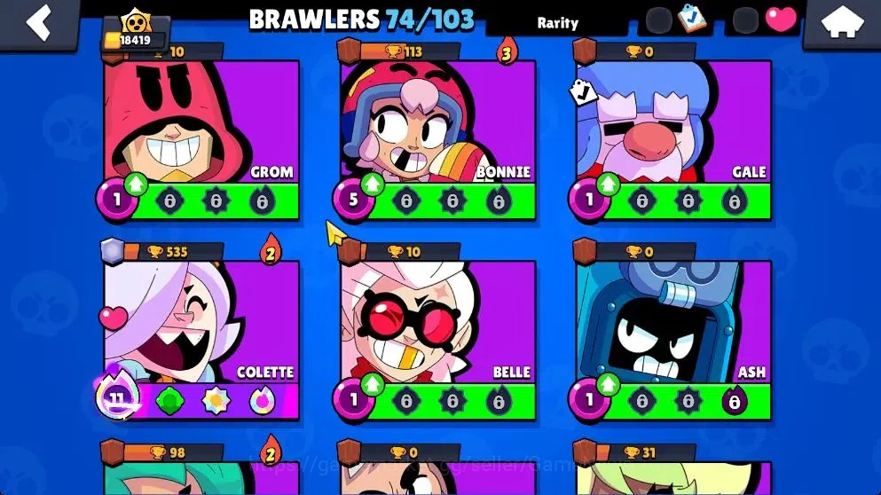 Brawl Stars Accounts 18419 Trophy|74 Brawlers 15 Max|14k Bling|1 HyperC image 13