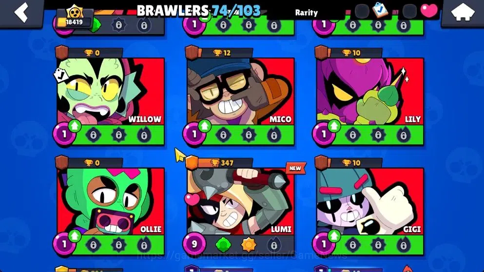 Brawl Stars Accounts 18419 Trophy|74 Brawlers 15 Max|14k Bling|1 HyperC image 18