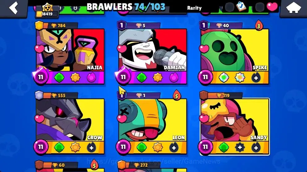 Brawl Stars Accounts 18419 Trophy|74 Brawlers 15 Max|14k Bling|1 HyperC image 19