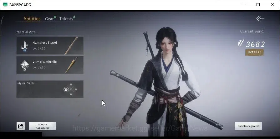 Where Winds Meet Accounts GLOBAL|Lv 5|GS 3682|1 Harmonic Core|Nameless Sword image 5