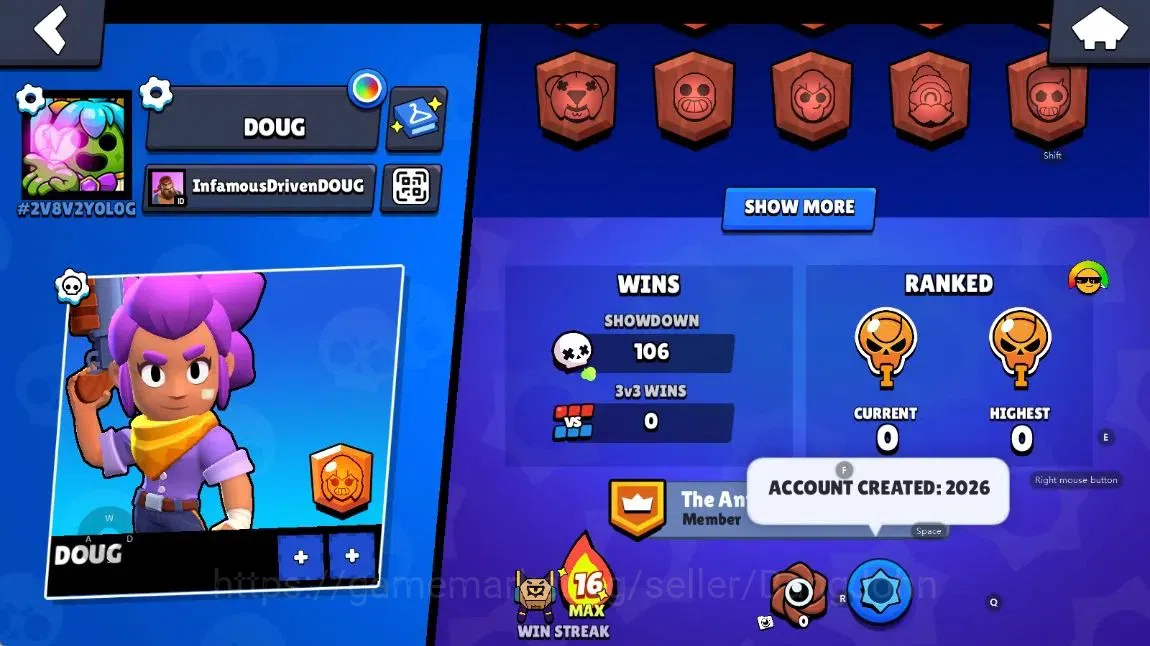 Brawl Stars Accounts Android | 2011 Thropy|19 Brawler-1 Max Lv(Shelly)- image 3
