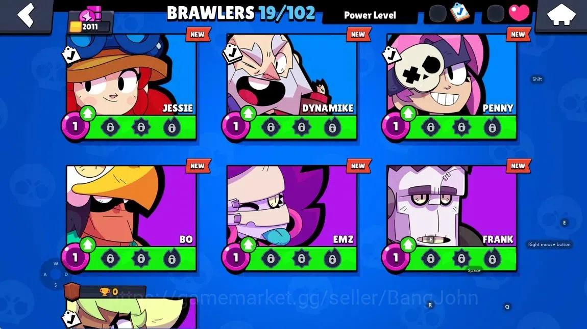 Brawl Stars Accounts Android | 2011 Thropy|19 Brawler-1 Max Lv(Shelly)- image 7