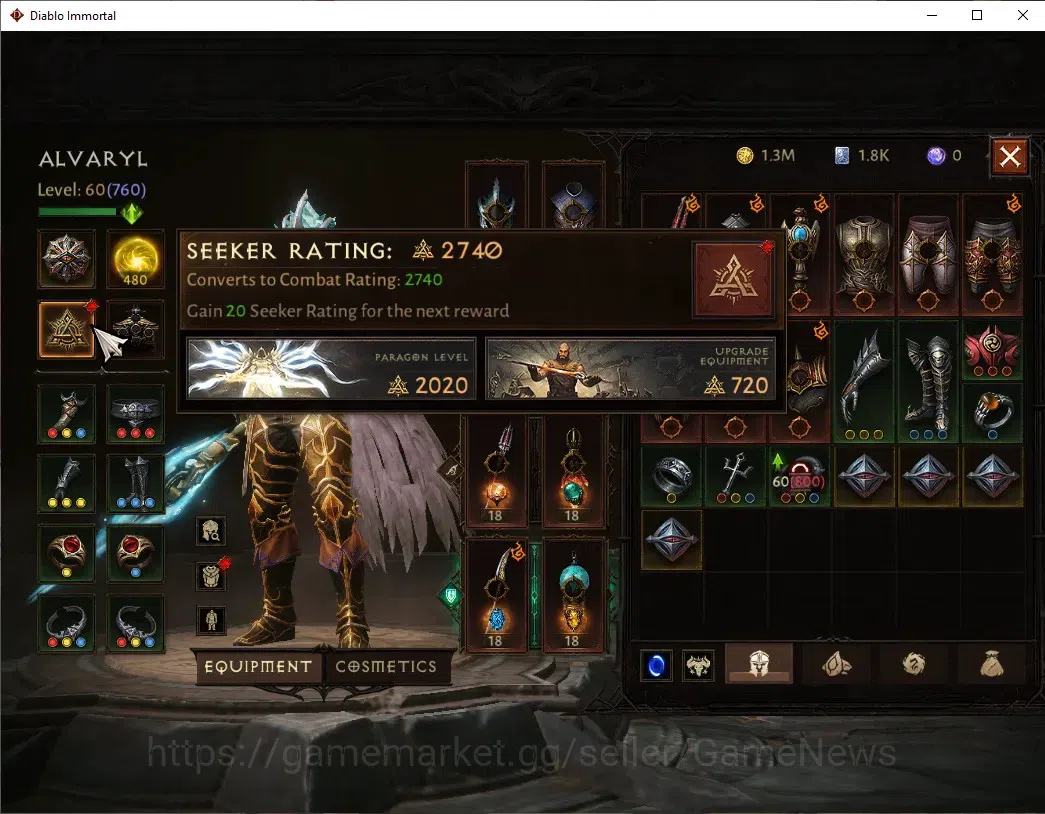 Diablo Immortal Accounts EU - aranoch|CS ON|Lv60(742)|Tempest|42k CR|Reso 3 image 5