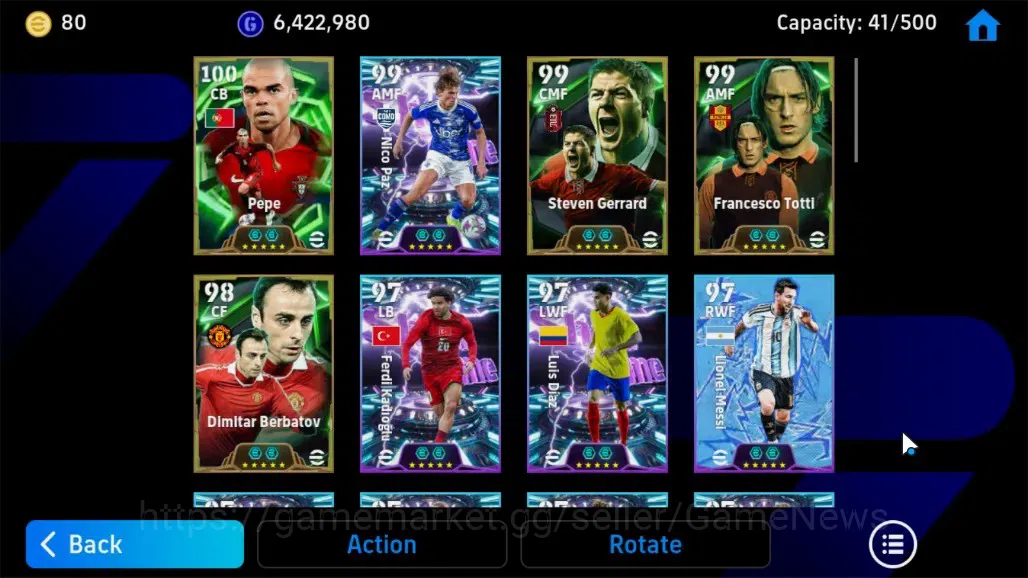 eFootball Accounts Android|Epic Pepe,Steven Gerrard,Francesco Totti,D image 4