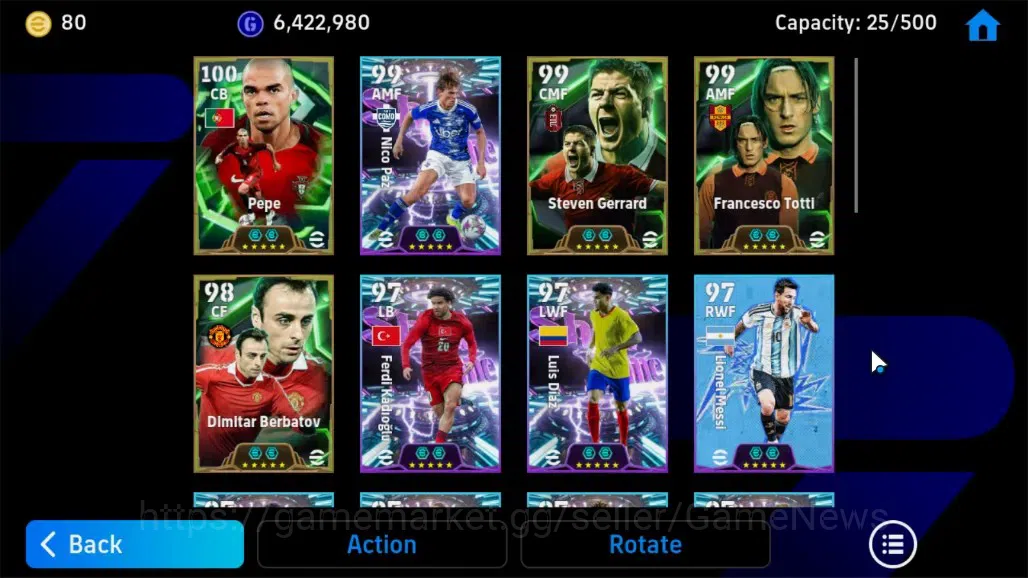 eFootball Accounts Android|Epic Pepe,Steven Gerrard,Francesco Totti,D image 6
