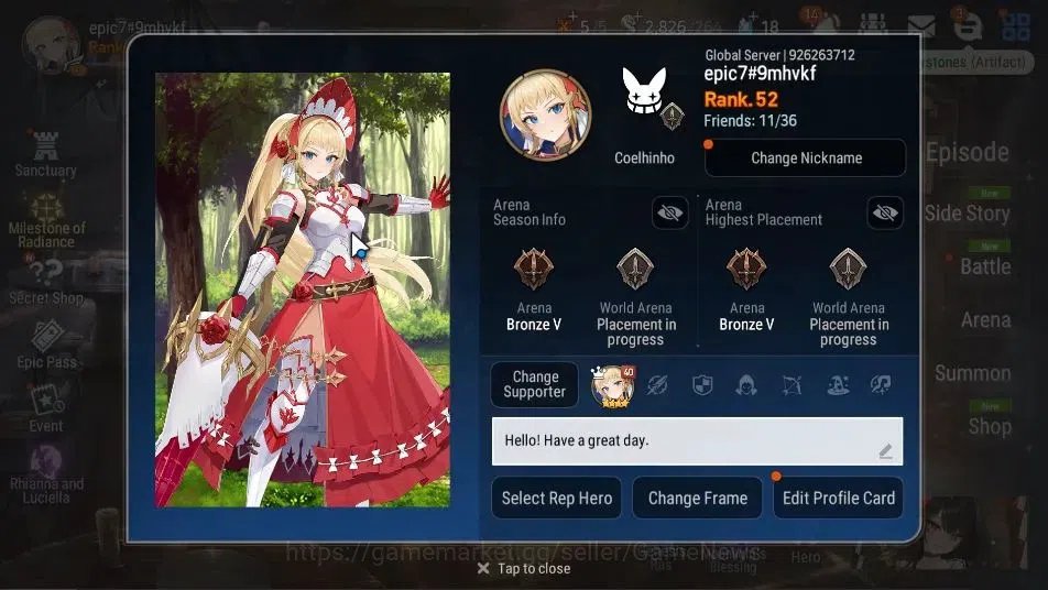 Epic Seven Accounts GLOBAL Unverif|New Era|6 ML(School Nurse Yulha,LC image 2