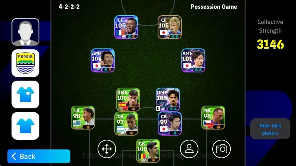 eFootball Accounts Meta Player Mobile|PW 3146|Vitinha ShowT,Daichi Kamada ShowT,Kylian Mbappe ShowT,Kaisuke Honda 1