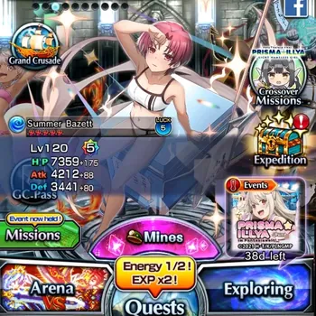 Grand Summoners Accounts End-Game Global|Rank 88|15 Ascend + 8 TW|(S Miyu,S Emiya,Shadow,Chloe,Isliid HP,S Chloe,Illya,S
