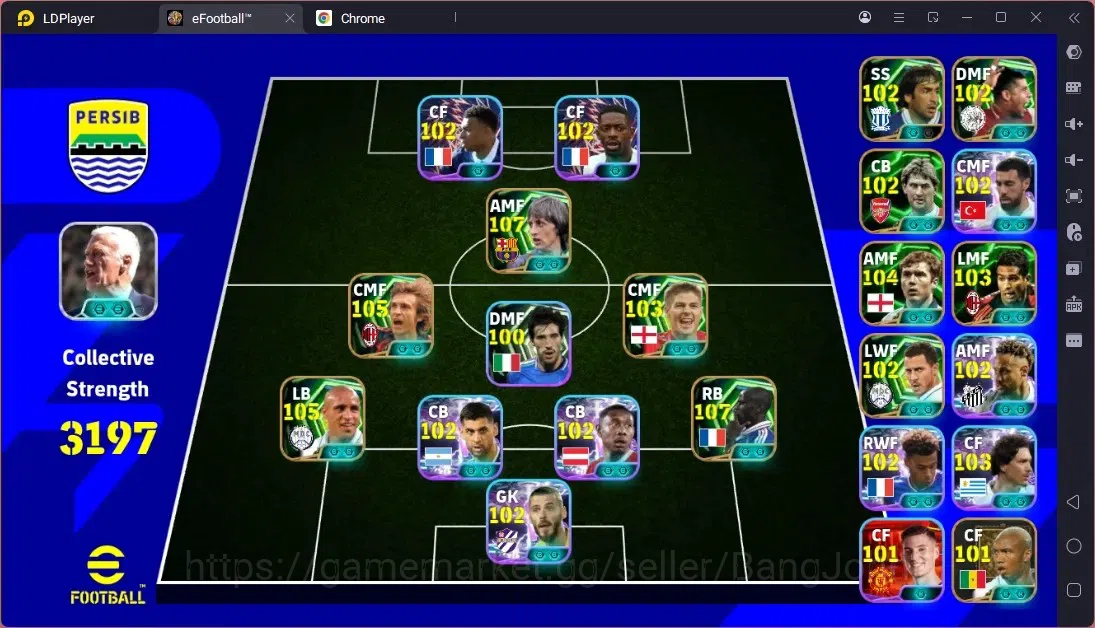 eFootball Accounts High-End Mobile |PW 3197|Bigtime Gerrard|Epic Thuram,Cruyff,Pirlo,Carlos, Etc|SHW 1