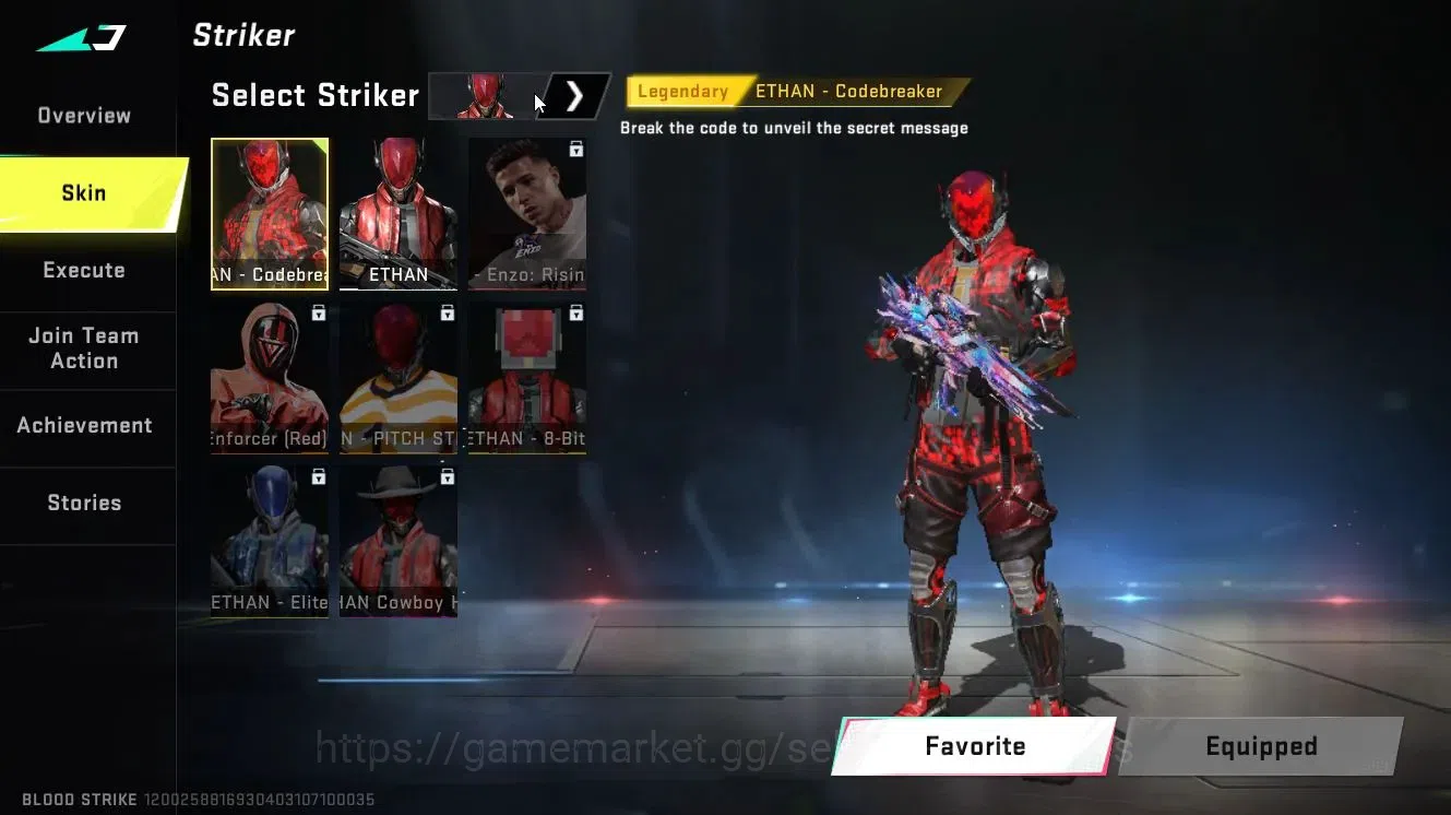 Blood Strike Accounts Collab Skin ASIA|ETERNAL (M4A1-Blight's E Lv3, DEagle-Scorpius)|Collab 4