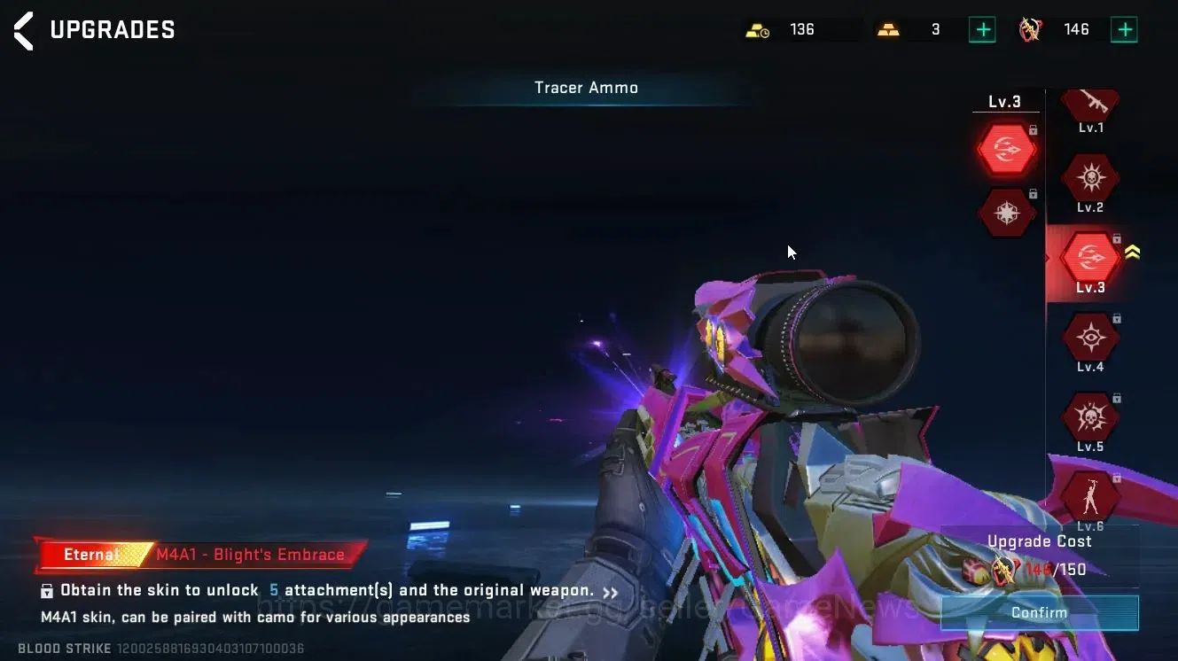 Blood Strike Accounts Collab Skin ASIA|ETERNAL (M4A1-Blight's E Lv3, DEagle-Scorpius)|Collab 8