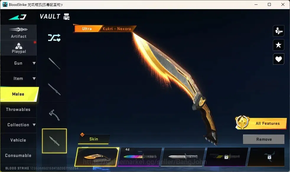 Blood Strike Accounts Collab Skin ASIA | 2 EVA Collab Guns|1 Ultra Melee|10 Ultra Guns|9 Ultra Strikers|1 Collab Vehicle 14