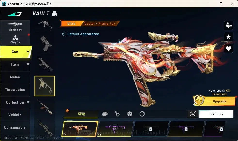 Blood Strike Accounts Collab Skin ASIA | 2 EVA Collab Guns|1 Ultra Melee|10 Ultra Guns|9 Ultra Strikers|1 Collab Vehicle 3