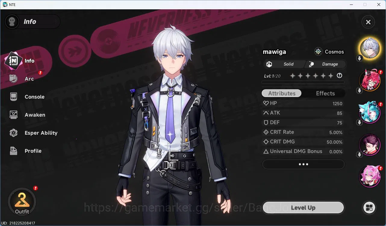Neverness to Everness Accounts SEA |Starter Lvl 3| 1 SSR(Nanally)+5SR |Selector 4 image 2