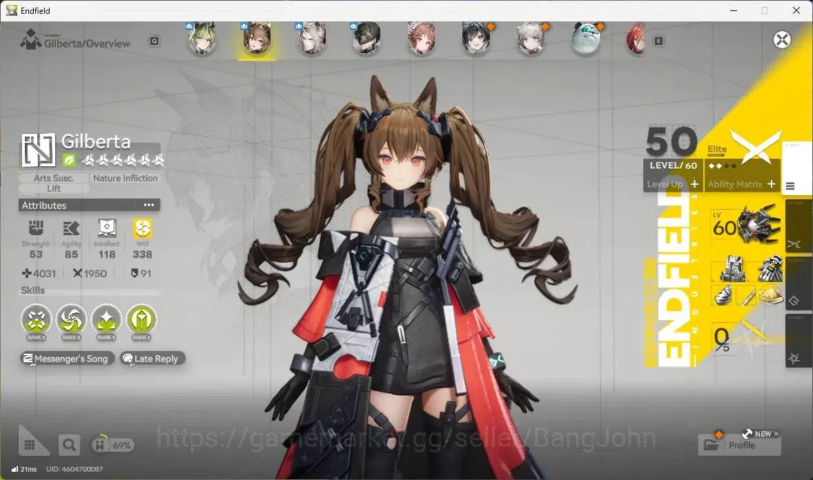 Arknights: Endfield Accounts ASIA | Lv 50|1 Limit+5 STD|Limit Gilberta+Sign|STD image 5