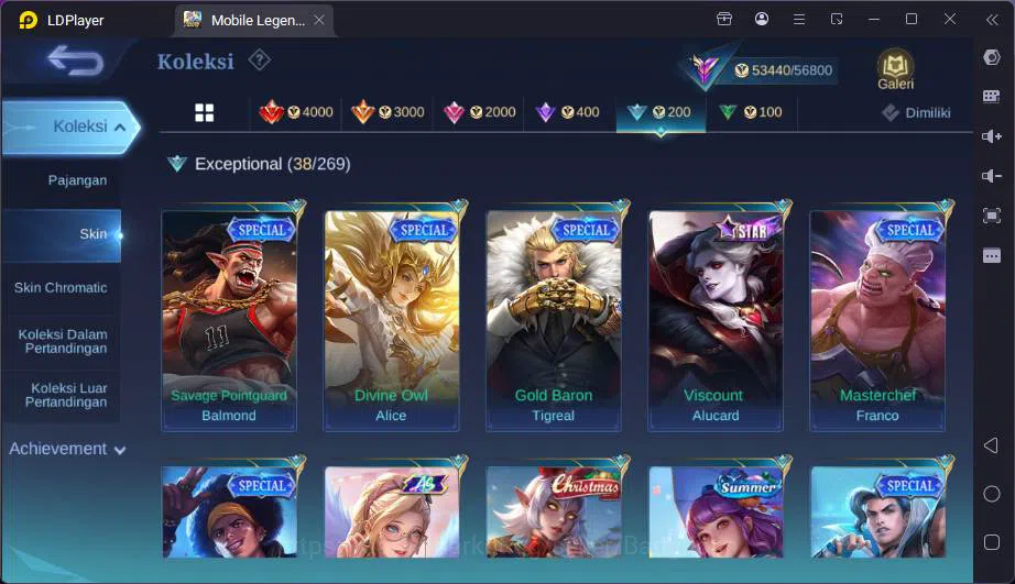 Mobile Legends: Bang Bang Accounts Others Hero 131|Skin 229|KOF Karina,Transform Roger,Sanrio Floryn,Lucky Moskov-Kimmy,CC 9
