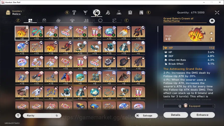 Honkai Star Rail Accounts [ASIA] TL65 | 10 Limited | Top Tier Dan Heng PT +  image 4