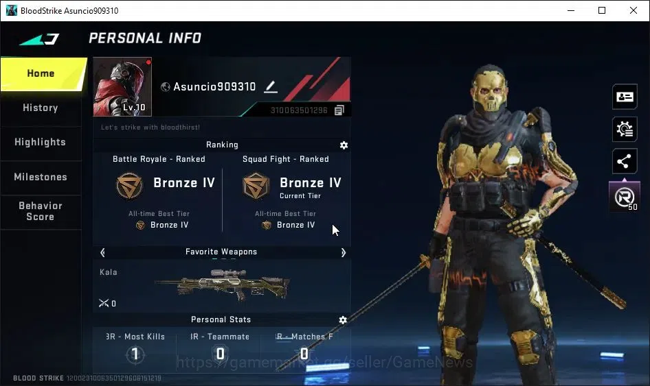 Blood Strike Accounts ASIA|4 ULTRA[HANK,VOLT,UMP45,AR97]|Collab 7DS-AK47 image 2