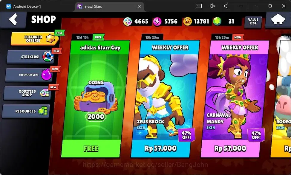 Brawl Stars Accounts Global |4361 Trophy|42 Brawler|5 Max Hypercharge|S image 4