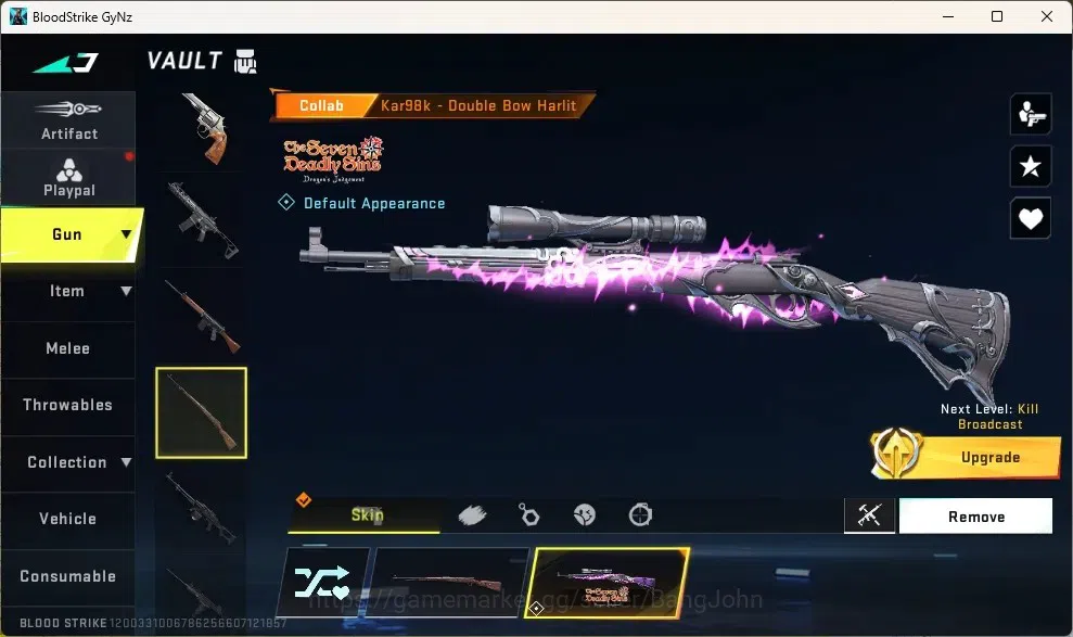 Blood Strike Accounts Collab Skin ASIA |Eternal Gun:Desert Eagle|Collab Guns:2TR,2 7DS|Collab Striker Bleach Ichigo|1Ultra 11