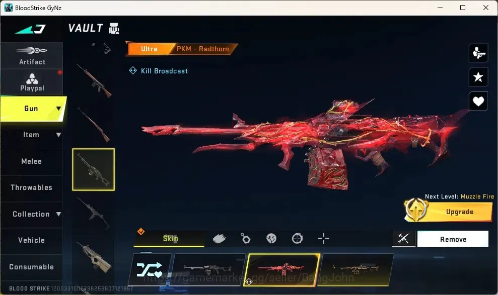 Blood Strike Accounts Collab Skin ASIA |Eternal Gun:Desert Eagle|Collab Guns:2TR,2 7DS|Collab Striker Bleach Ichigo|1Ultra 12