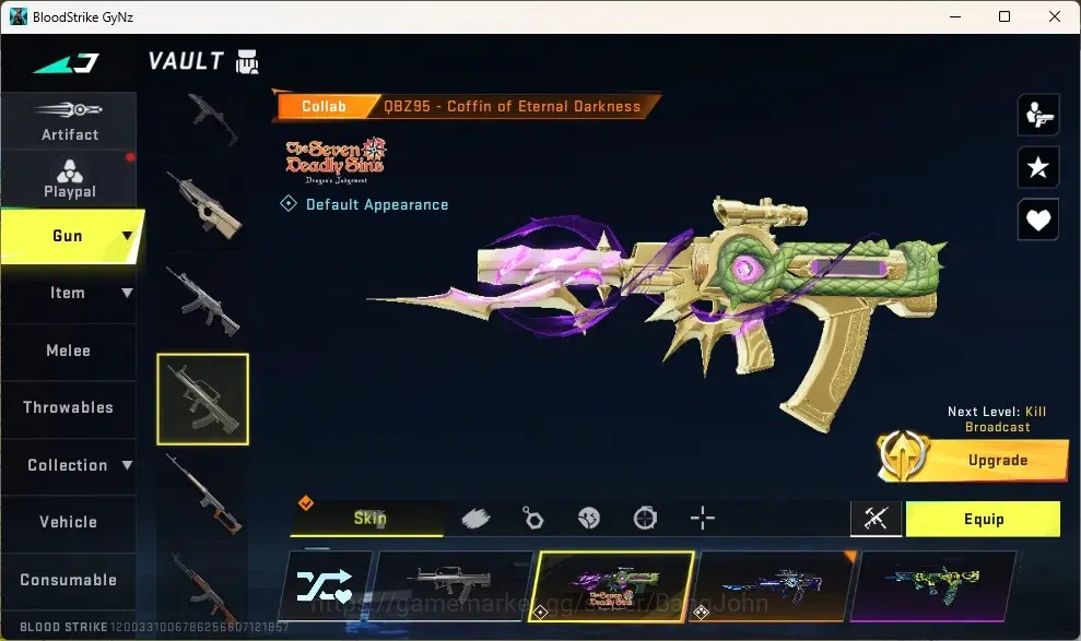 Blood Strike Accounts Collab Skin ASIA |Eternal Gun:Desert Eagle|Collab Guns:2TR,2 7DS|Collab Striker Bleach Ichigo|1Ultra 15