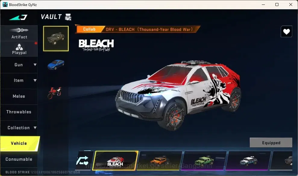 Blood Strike Accounts Collab Skin ASIA |Eternal Gun:Desert Eagle|Collab Guns:2TR,2 7DS|Collab Striker Bleach Ichigo|1Ultra 20