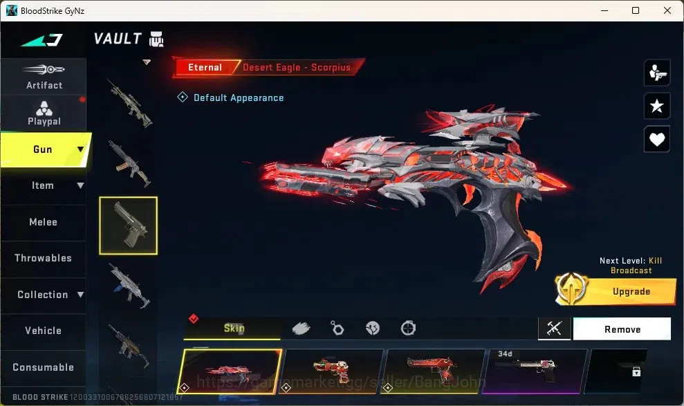 Blood Strike Accounts Collab Skin ASIA |Eternal Gun:Desert Eagle|Collab Guns:2TR,2 7DS|Collab Striker Bleach Ichigo|1Ultra 5
