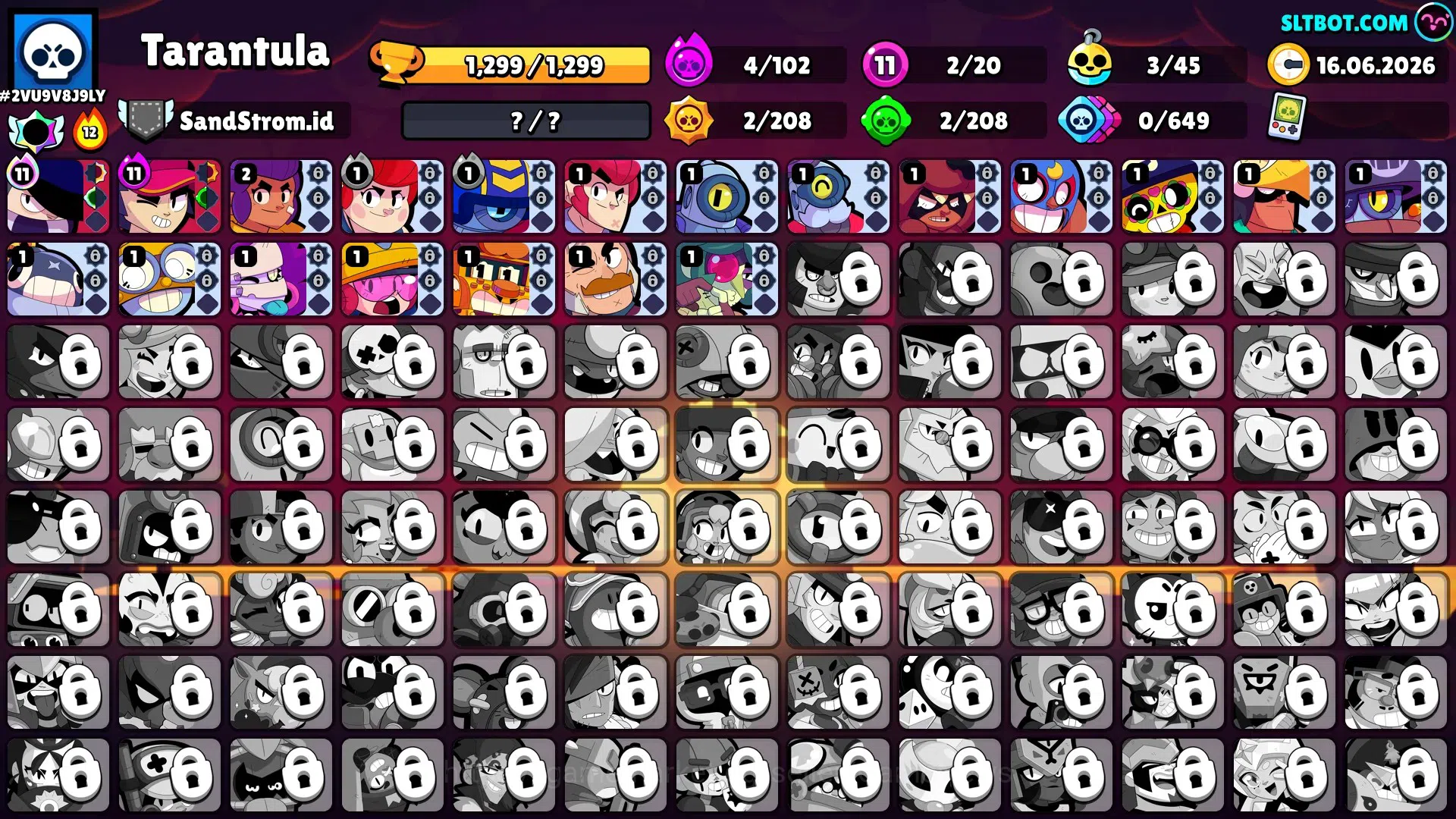 Brawl Stars Accounts 1299 Trophy|20 Brawlers 2 Max Lvl (Full Bufies Edg image 1
