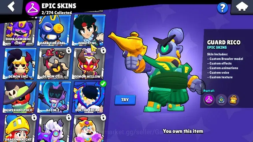 Brawl Stars Accounts 1299 Trophy|20 Brawlers 2 Max Lvl (Full Bufies Edg image 10