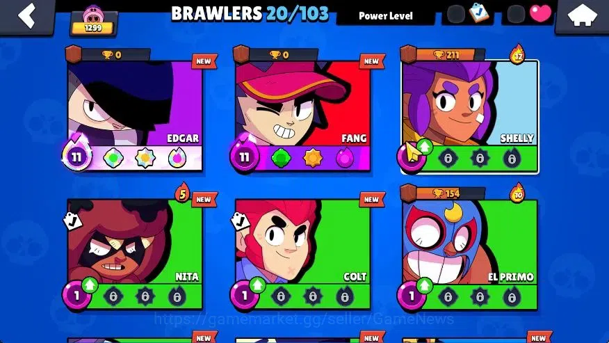 Brawl Stars Accounts 1299 Trophy|20 Brawlers 2 Max Lvl (Full Bufies Edg image 5