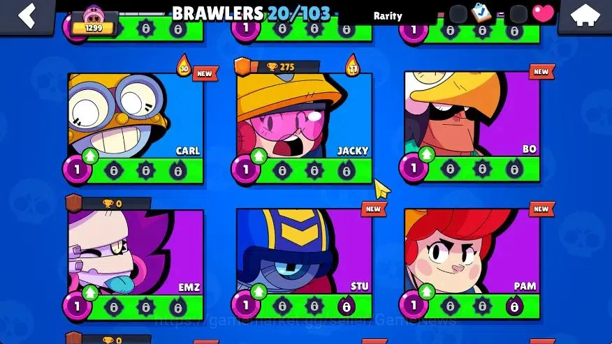 Brawl Stars Accounts 1299 Trophy|20 Brawlers 2 Max Lvl (Full Bufies Edg image 7