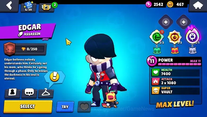 Brawl Stars Accounts 1299 Trophy|20 Brawlers 2 Max Lvl (Full Bufies Edg image 8