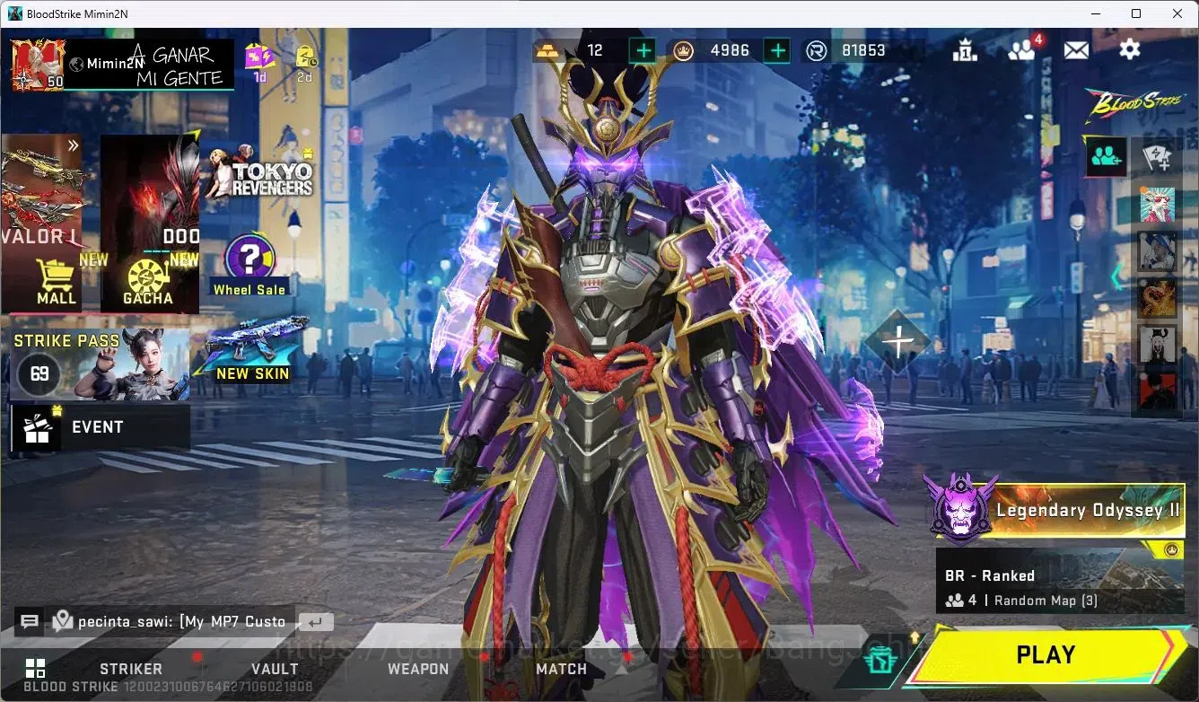 Blood Strike Accounts ASIA |1 ETERNAL Guns |2 Collab Strikers|1 ETERNAL image 1