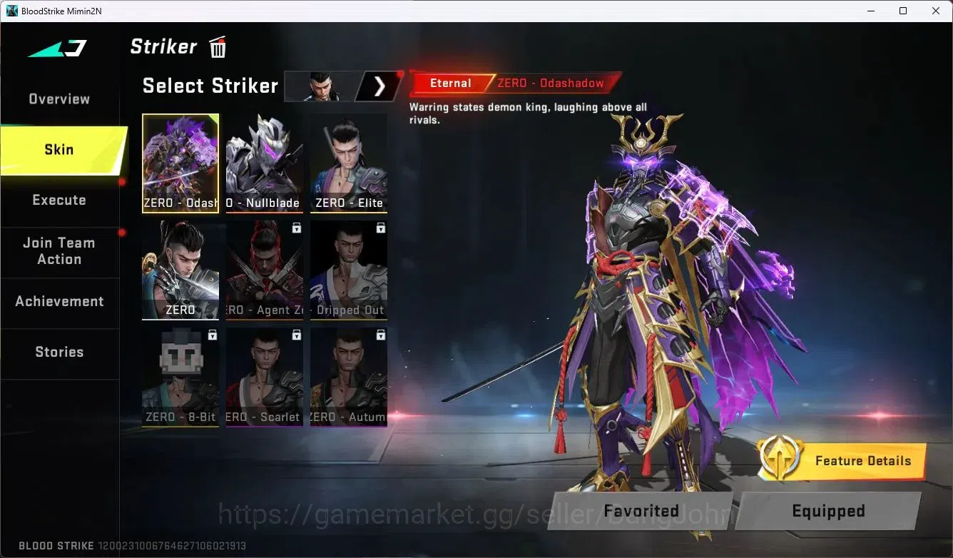 Blood Strike Accounts ASIA |1 ETERNAL Guns |2 Collab Strikers|1 ETERNAL image 13