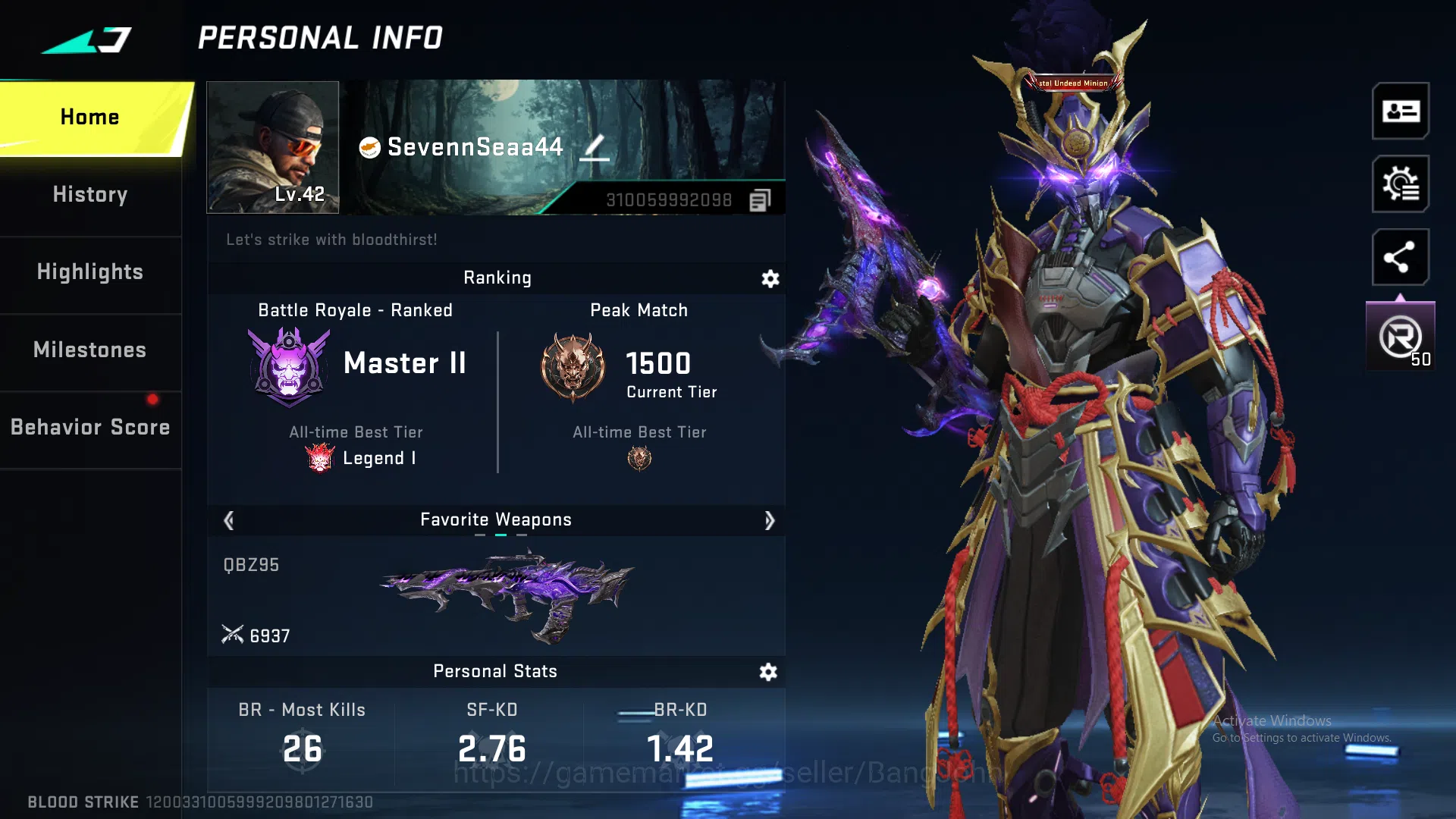 Blood Strike Accounts ASIA|Eternal Vector (Lv 3) | Eternal QBZ (Lv 2) | image 1