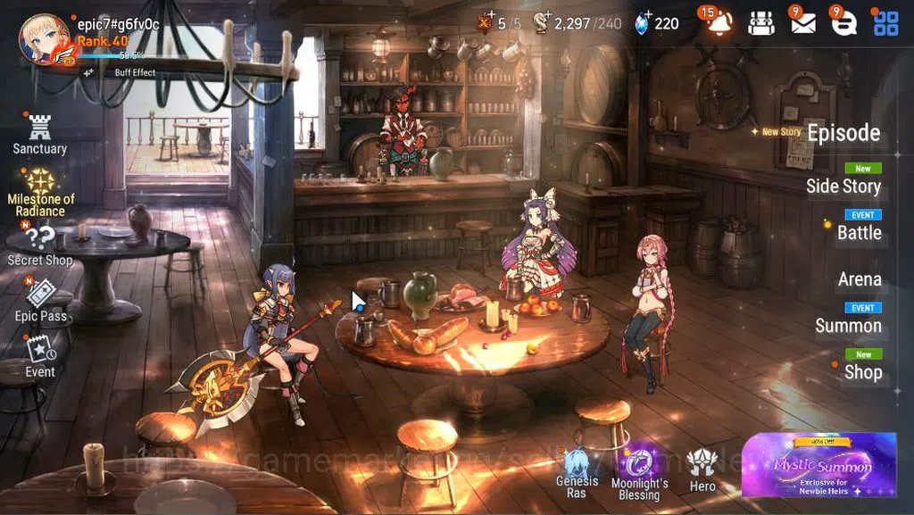 Epic Seven Accounts GLOBAL Unverif|New Era|8 ML(Salome,Solitaria otS,L image 1