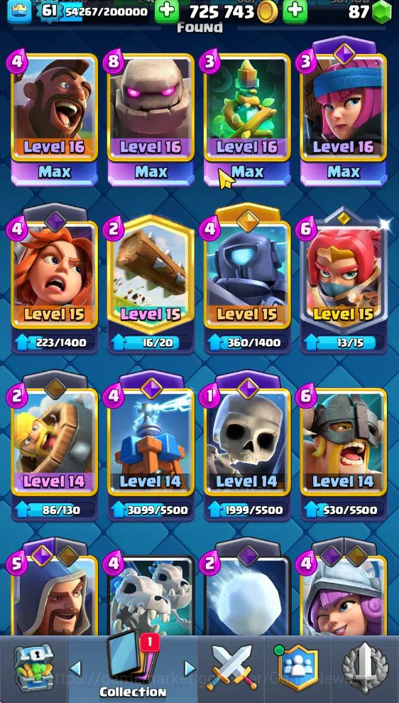 Clash Royale Accounts Lv 61|Trophy 10871|KTL 15|Limit Skin|Total Card 12 image 11