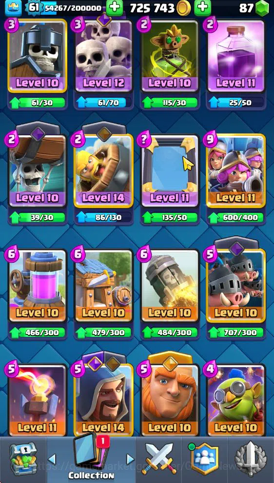 Clash Royale Accounts Lv 61|Trophy 10871|KTL 15|Limit Skin|Total Card 12 image 16