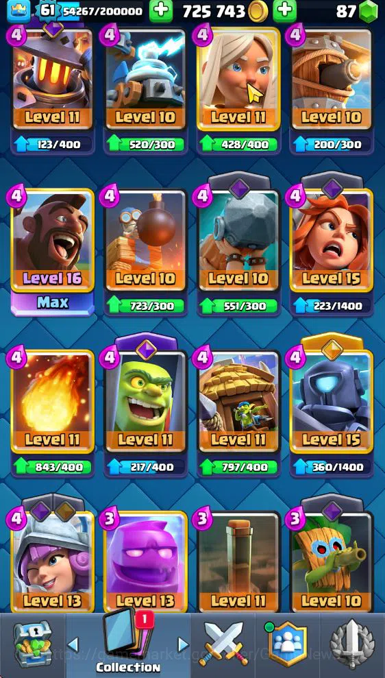 Clash Royale Accounts Lv 61|Trophy 10871|KTL 15|Limit Skin|Total Card 12 image 17
