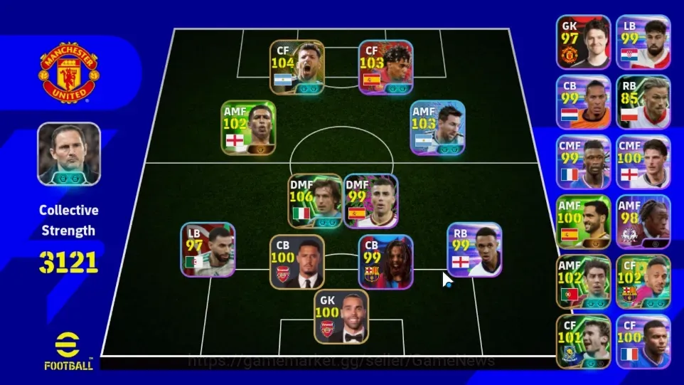 eFootball Accounts Legends & Iconic Players Android|Power 3121|5 Epic Andrea Pirlo,Sergio Aguero,Aubameyang|5 Show Time 1