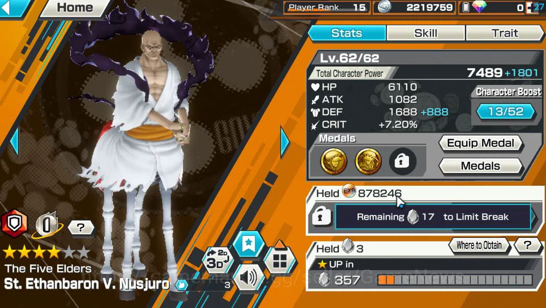One Piece Bounty Rush Accounts Starter Global|7 EX|T5E ST.Ethanbaron V.Nusjuro,TFE.Luffy,FESabo,BPKuzan,DK Oden,KP Gold D 10