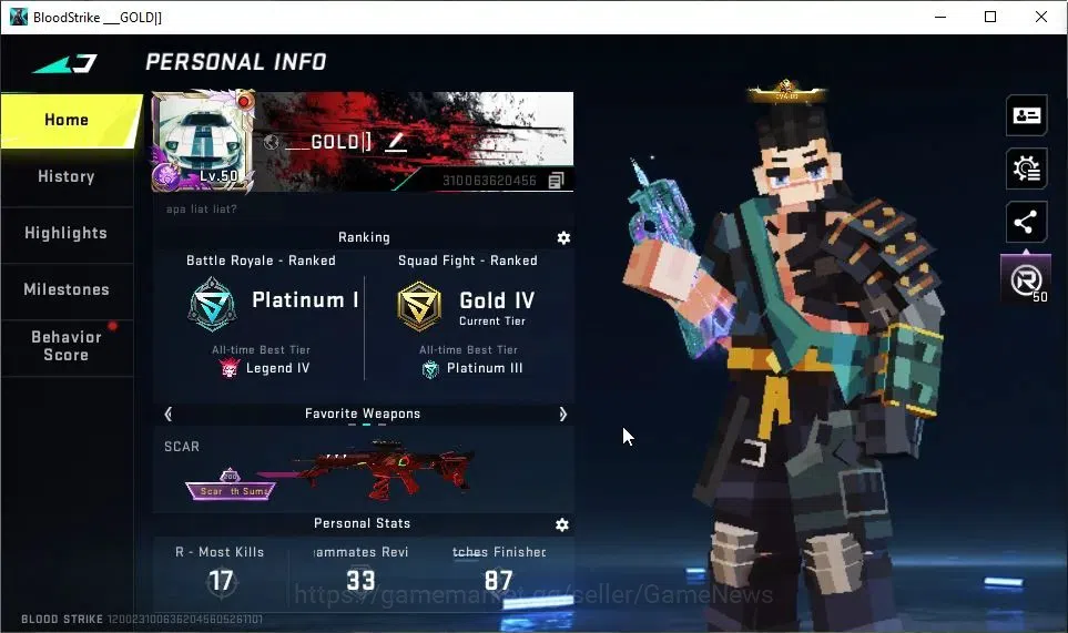 Blood Strike Accounts ASIA|13 ULTRA[ETHAN,VOLT,FAL,AUG,P90,SCAR,Vector,E image 2