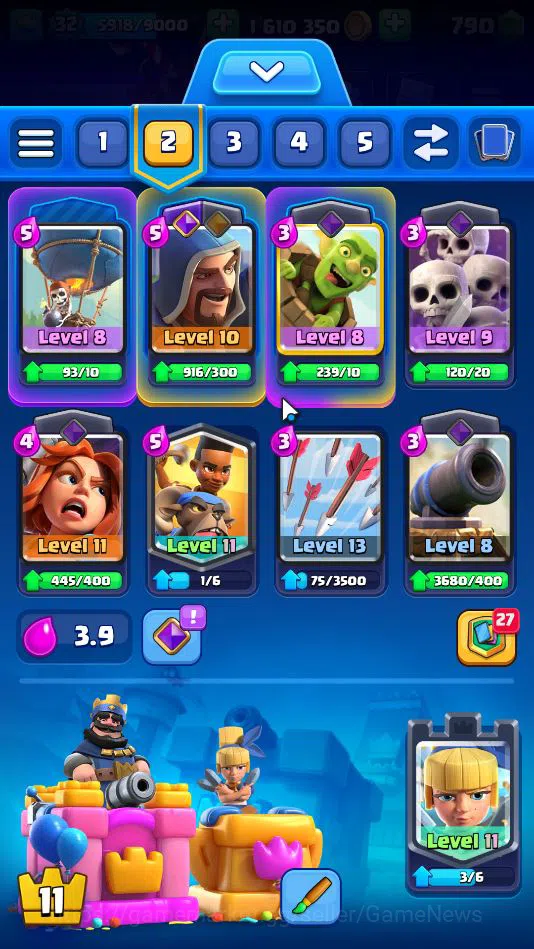 Clash Royale Accounts Lv 32|Trophy 6297|KTL 11|Limited Skin|Card 117|2 H image 3