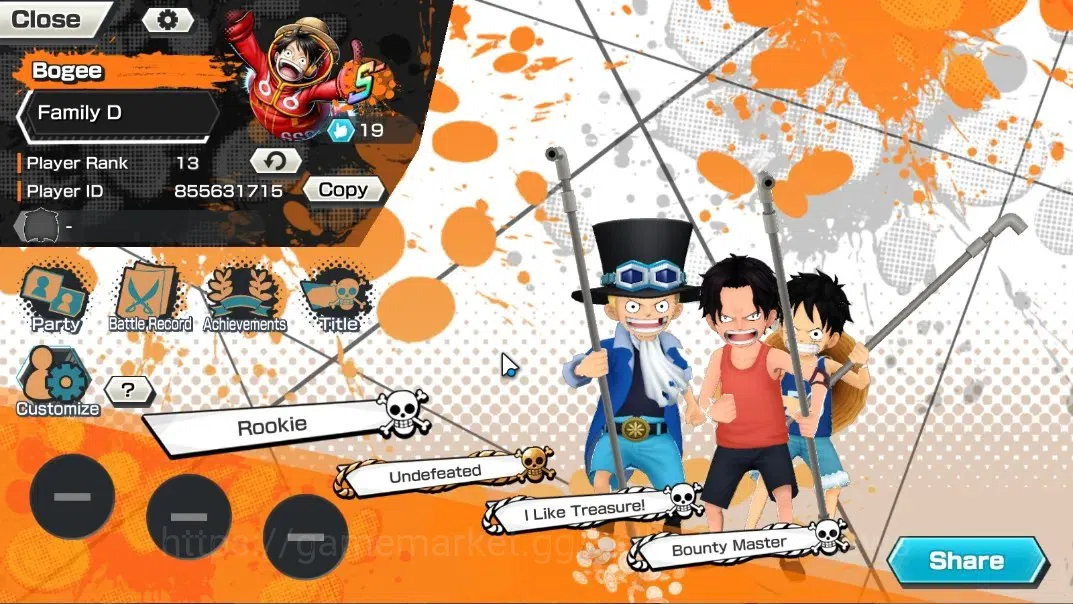 One Piece Bounty Rush Accounts Global |3 EX |MWD Luffy Lv86 MAX Skills,BMO Kaido  image 2
