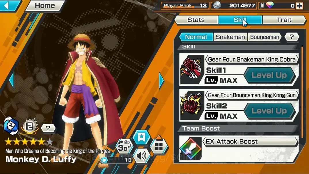 One Piece Bounty Rush Accounts Global |3 EX |MWD Luffy Lv86 MAX Skills,BMO Kaido  image 6