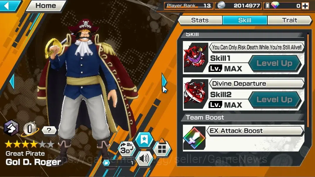 One Piece Bounty Rush Accounts Global |3 EX |MWD Luffy Lv86 MAX Skills,BMO Kaido  image 8